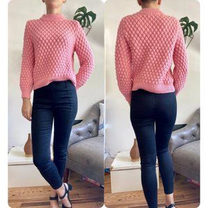 H&M bubblegum knit sweater size S